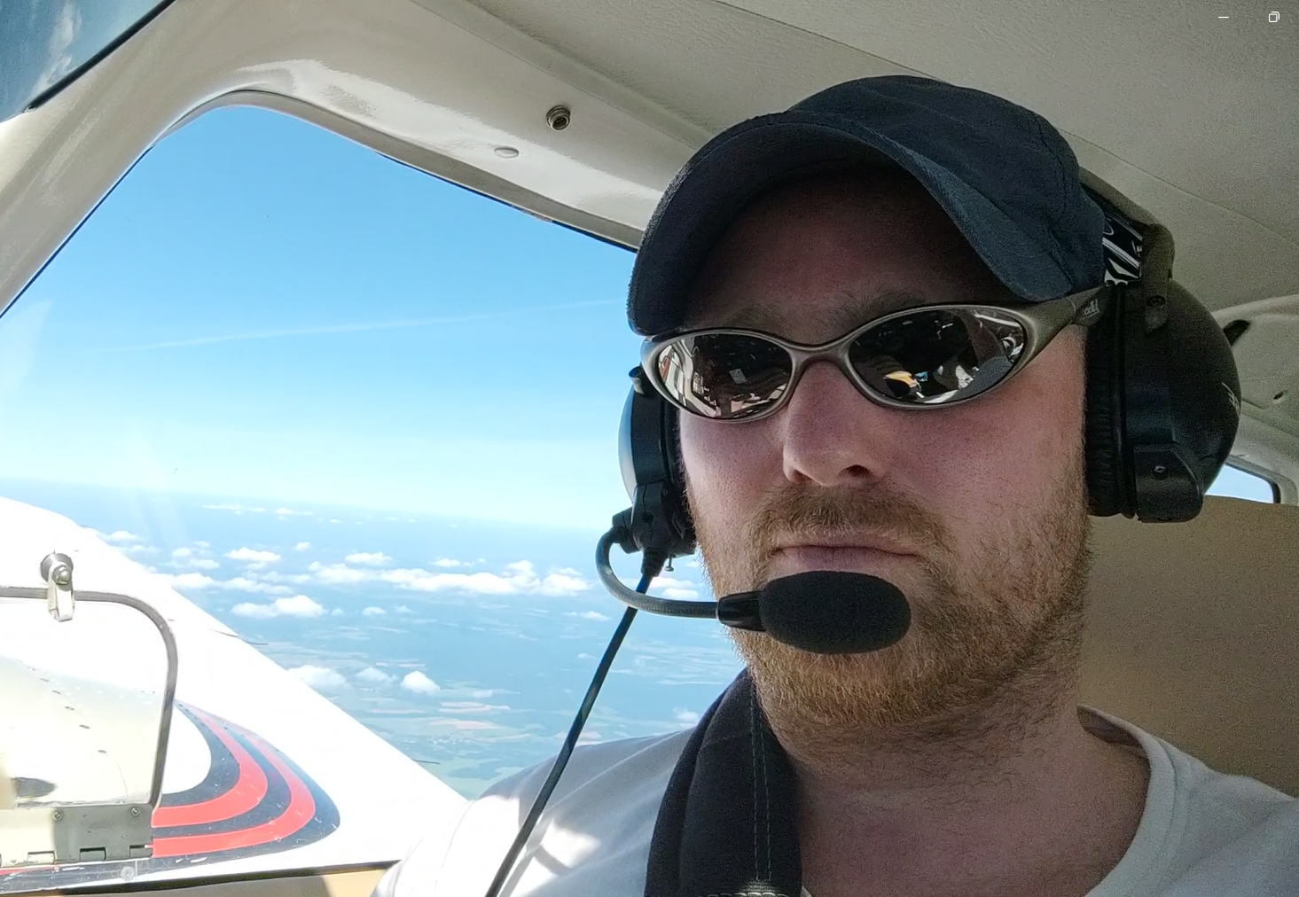 Selfie im Cockpit